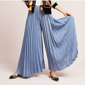Anthropologie | Midnight Blue Pleated Wide Pants